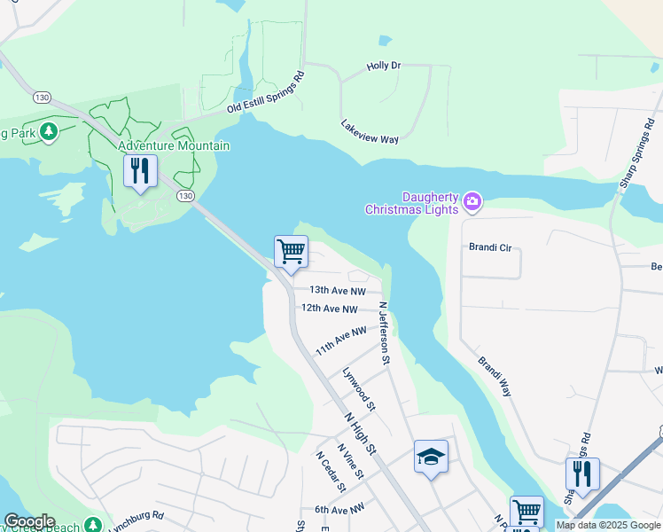 map of restaurants, bars, coffee shops, grocery stores, and more near 158 14th Avenue Northwest in Winchester