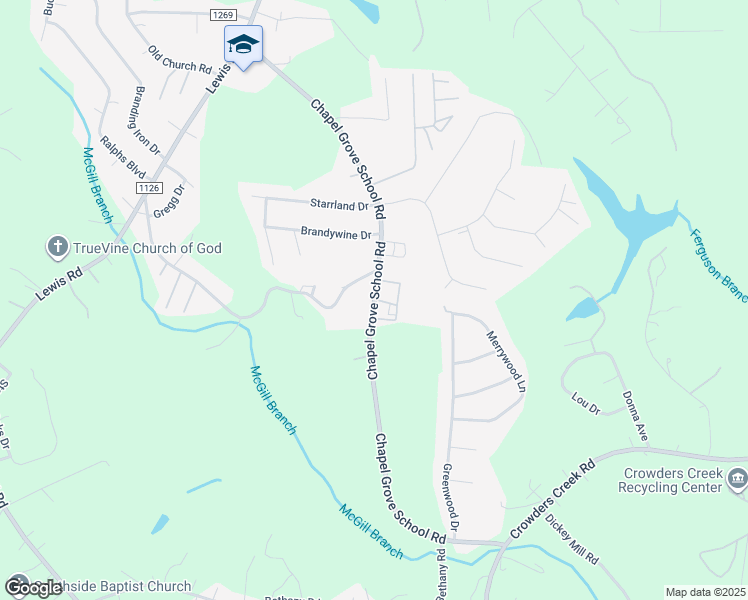 map of restaurants, bars, coffee shops, grocery stores, and more near 300 Polo Drive in Gastonia
