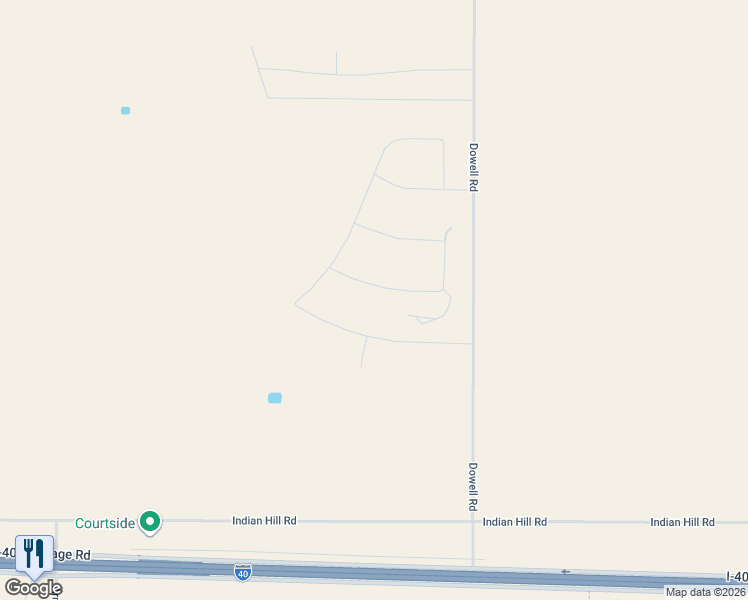 map of restaurants, bars, coffee shops, grocery stores, and more near North Dowell Road in Amarillo