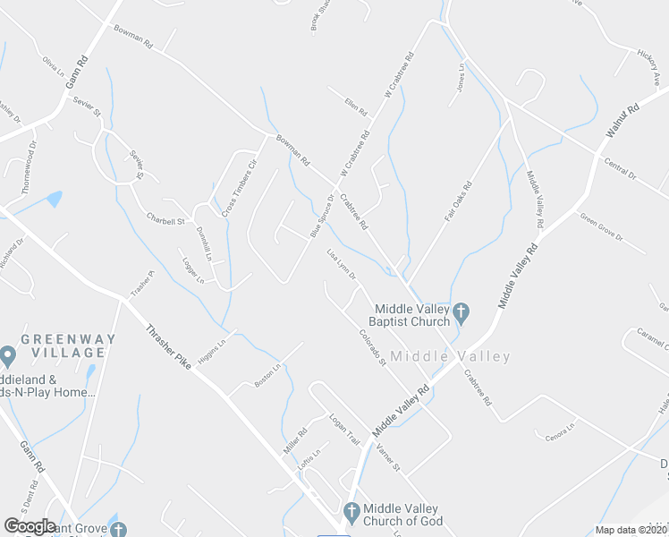 map of restaurants, bars, coffee shops, grocery stores, and more near 1606 Lisalynn Drive in Middle Valley