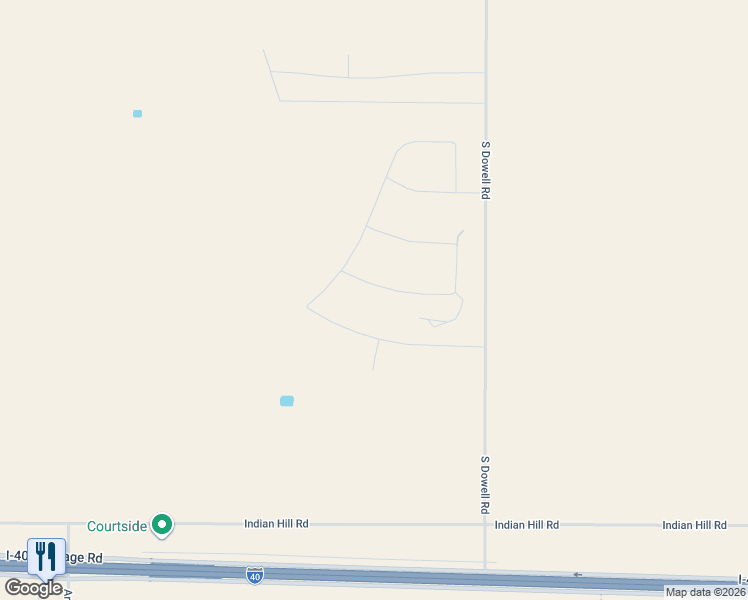 map of restaurants, bars, coffee shops, grocery stores, and more near North Dowell Road in Amarillo