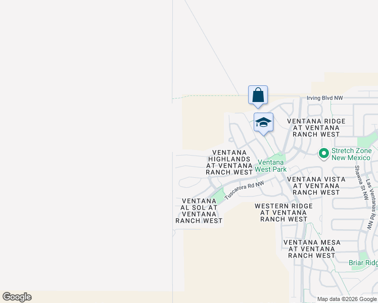 map of restaurants, bars, coffee shops, grocery stores, and more near 8116 Corn Mountain Place Northwest in Albuquerque