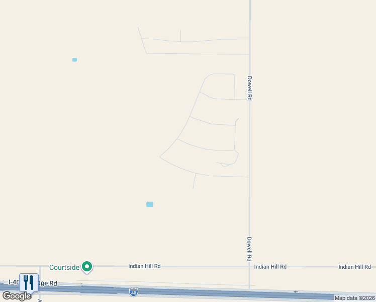 map of restaurants, bars, coffee shops, grocery stores, and more near North Dowell Road in Amarillo