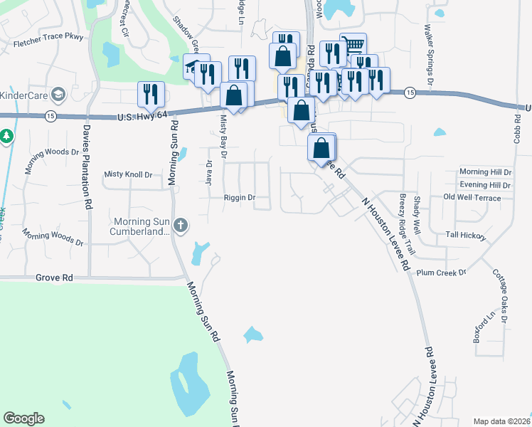 map of restaurants, bars, coffee shops, grocery stores, and more near 2748 Maggie Woods Lane in Arlington