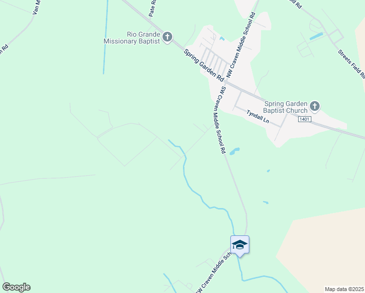 map of restaurants, bars, coffee shops, grocery stores, and more near 172 Southwest Craven Middle School Road in New Bern