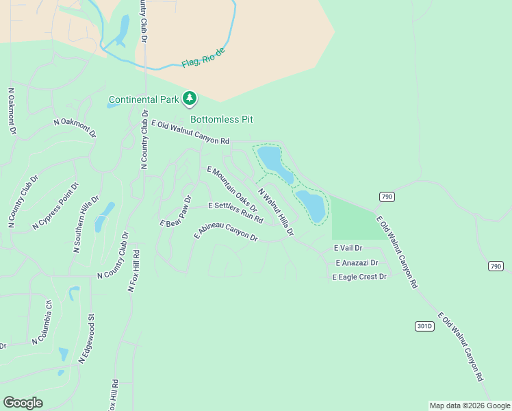 map of restaurants, bars, coffee shops, grocery stores, and more near 6142 East Mountain Oaks Drive in Flagstaff