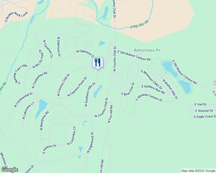 map of restaurants, bars, coffee shops, grocery stores, and more near 2031 North Country Club Drive in Flagstaff