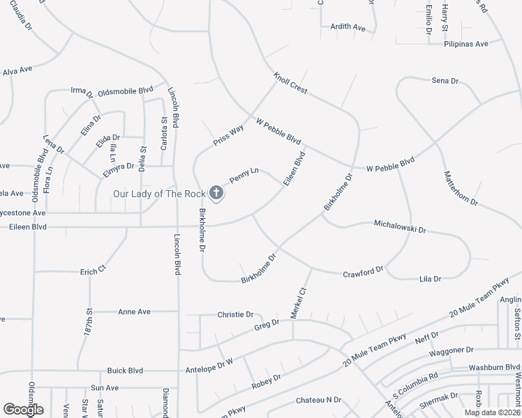 map of restaurants, bars, coffee shops, grocery stores, and more near Eileen Boulevard in California City