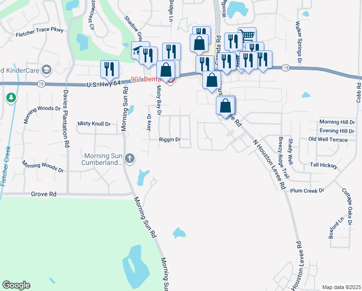 map of restaurants, bars, coffee shops, grocery stores, and more near 9828 Maggie Woods Lane in Arlington