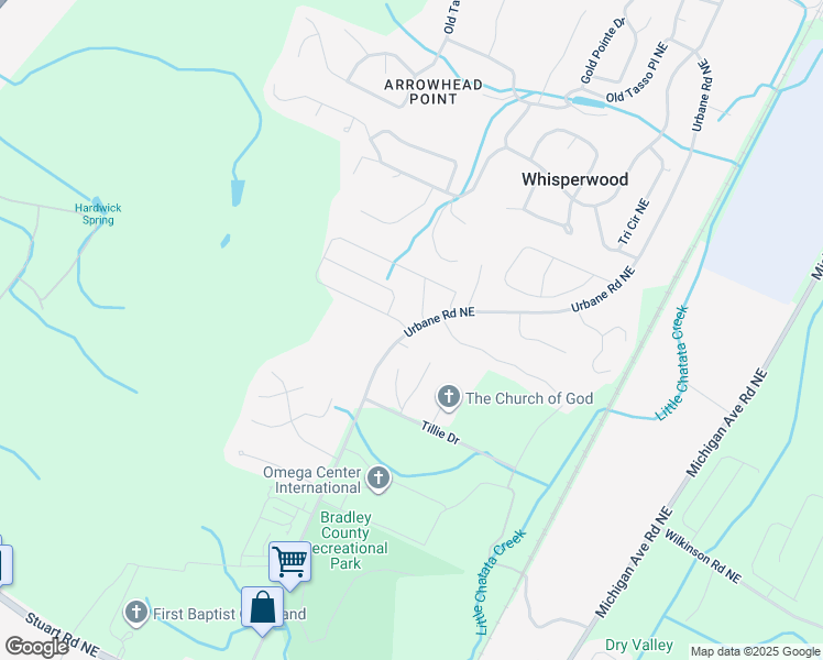 map of restaurants, bars, coffee shops, grocery stores, and more near 765 Urbane Road Northeast in Cleveland