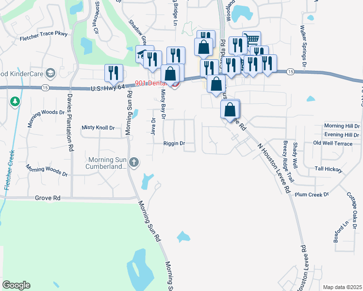 map of restaurants, bars, coffee shops, grocery stores, and more near 2743 Maggie Woods Lane in Arlington