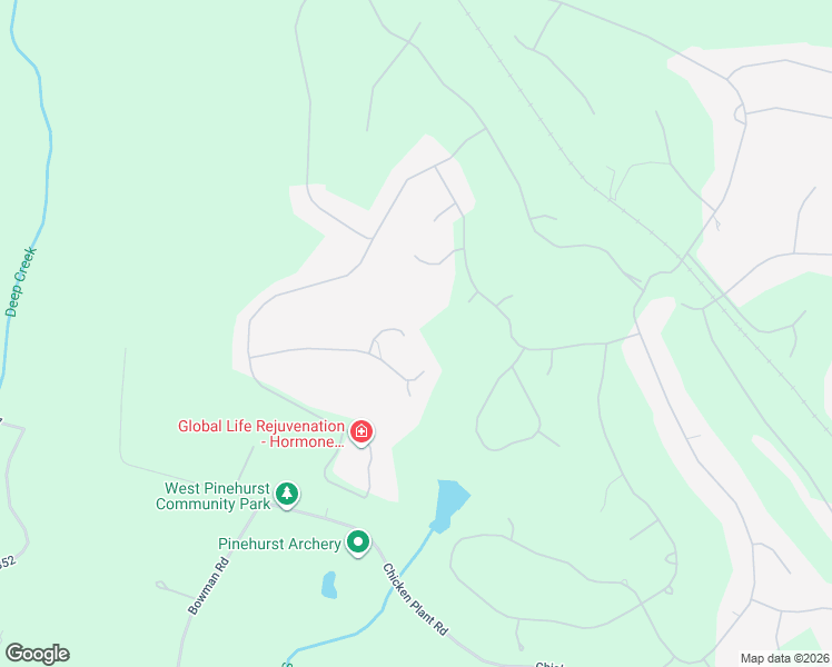map of restaurants, bars, coffee shops, grocery stores, and more near 16 Cumnock Court in Pinehurst