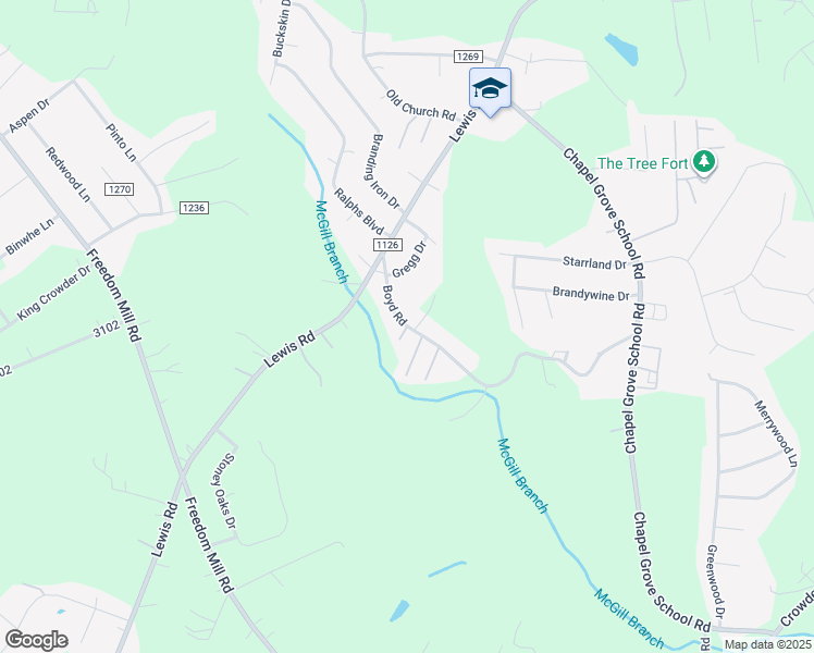 map of restaurants, bars, coffee shops, grocery stores, and more near 101 Eaglewood Drive in Gastonia