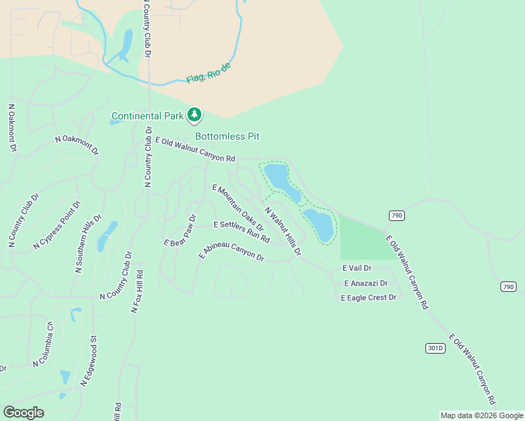 map of restaurants, bars, coffee shops, grocery stores, and more near 6142 East Mountain Oaks Drive in Flagstaff