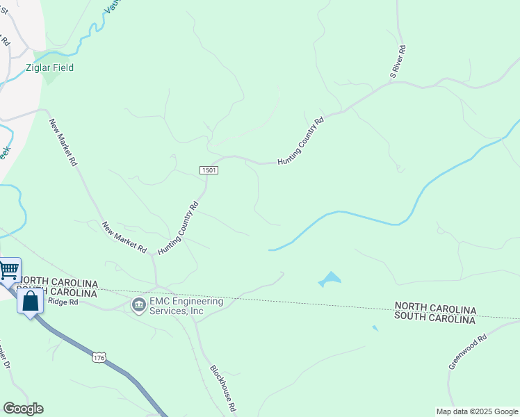 map of restaurants, bars, coffee shops, grocery stores, and more near 3 Hunting Country Trail in Tryon