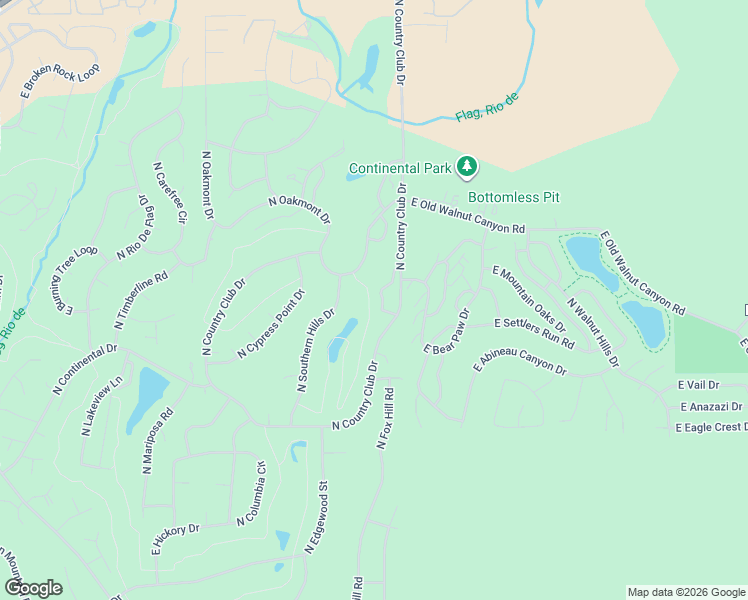map of restaurants, bars, coffee shops, grocery stores, and more near 2001 North Country Club Drive in Flagstaff