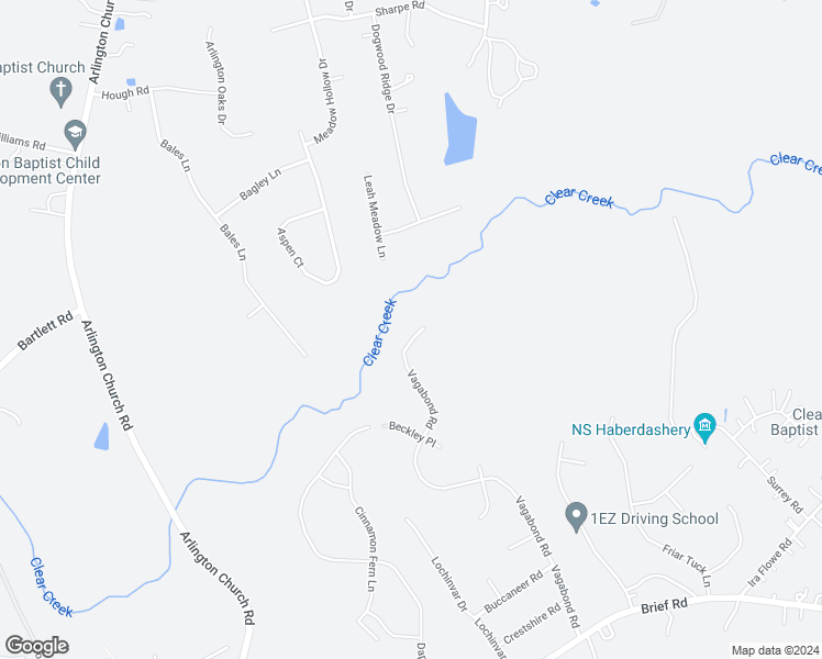 map of restaurants, bars, coffee shops, grocery stores, and more near 9155 Vagabond Road in Charlotte