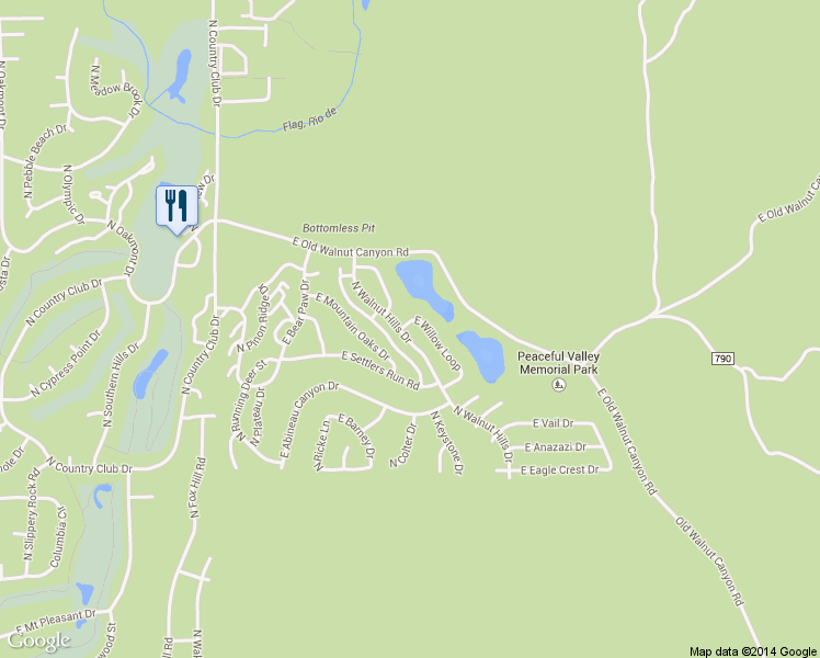 map of restaurants, bars, coffee shops, grocery stores, and more near 6205 East Willow Loop in Flagstaff