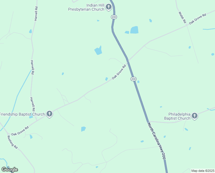 map of restaurants, bars, coffee shops, grocery stores, and more near 9600 Oak Grove Road in Stanfield