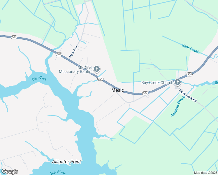 map of restaurants, bars, coffee shops, grocery stores, and more near 14 Half Moon Road in Bayboro