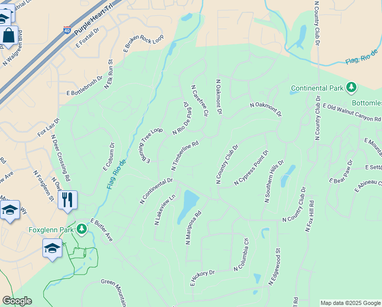 map of restaurants, bars, coffee shops, grocery stores, and more near 4824 East Hightimber Lane in Flagstaff