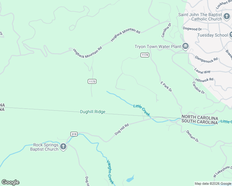 map of restaurants, bars, coffee shops, grocery stores, and more near 113 Cardinal Circle in Tryon