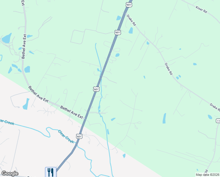 map of restaurants, bars, coffee shops, grocery stores, and more near 15755 U.S. 601 in Midland