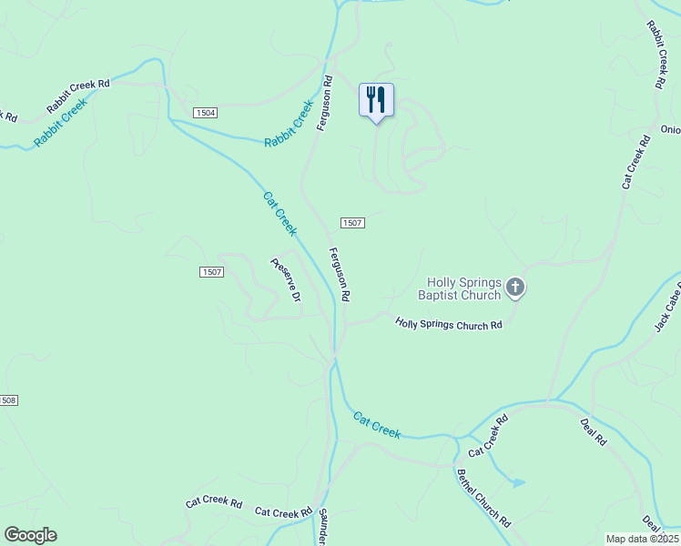 map of restaurants, bars, coffee shops, grocery stores, and more near Ferguson Road in Macon County