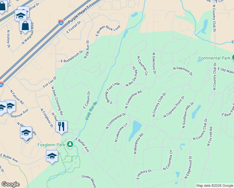 map of restaurants, bars, coffee shops, grocery stores, and more near 2233 North Rio De Flag Drive in Flagstaff