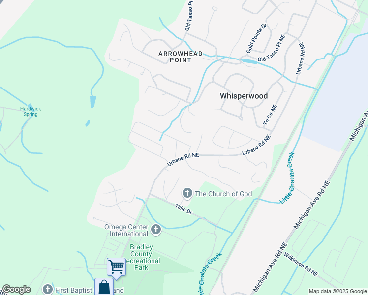 map of restaurants, bars, coffee shops, grocery stores, and more near 142 Ashley Court Northeast in Cleveland
