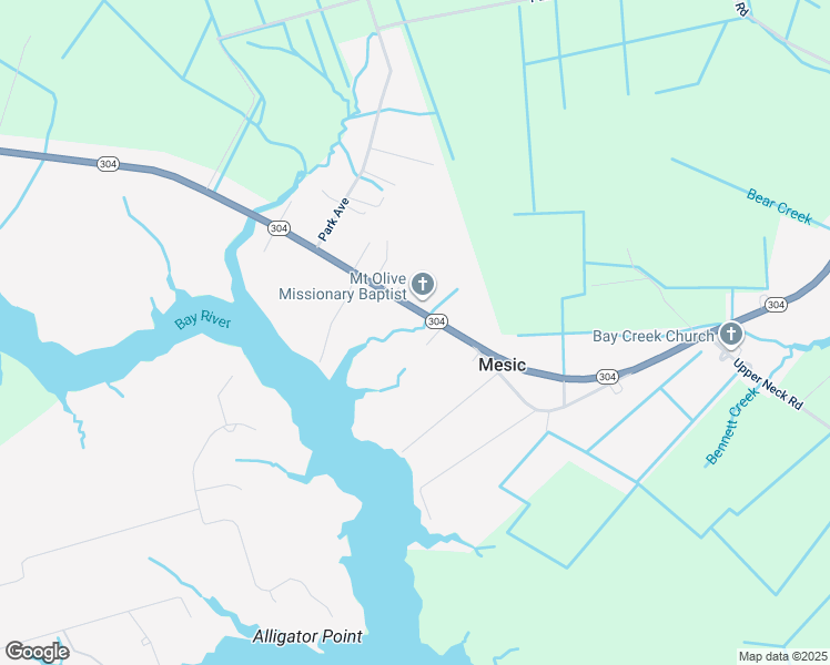 map of restaurants, bars, coffee shops, grocery stores, and more near North Carolina 304 in Bayboro