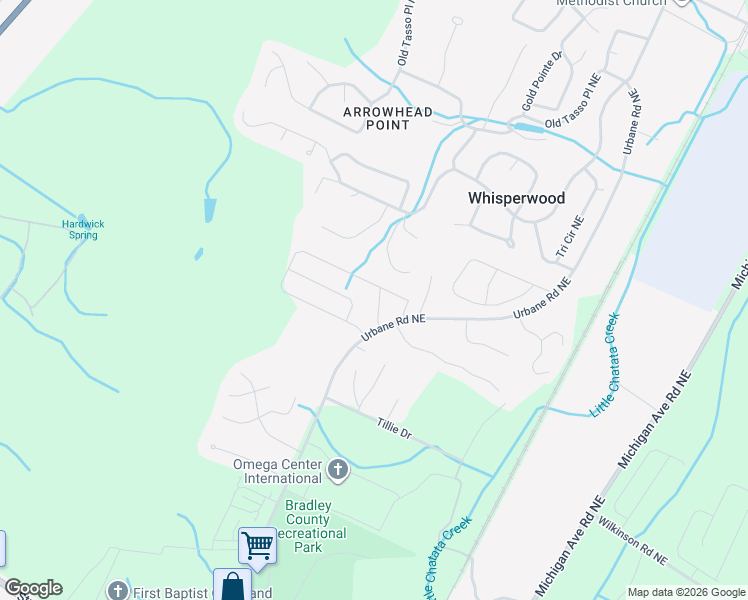 map of restaurants, bars, coffee shops, grocery stores, and more near 224 Bellingham Drive Northeast in Cleveland