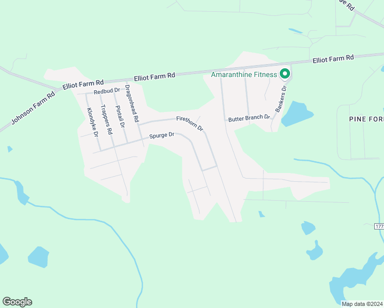 map of restaurants, bars, coffee shops, grocery stores, and more near 7649 Spurge Drive in Fayetteville