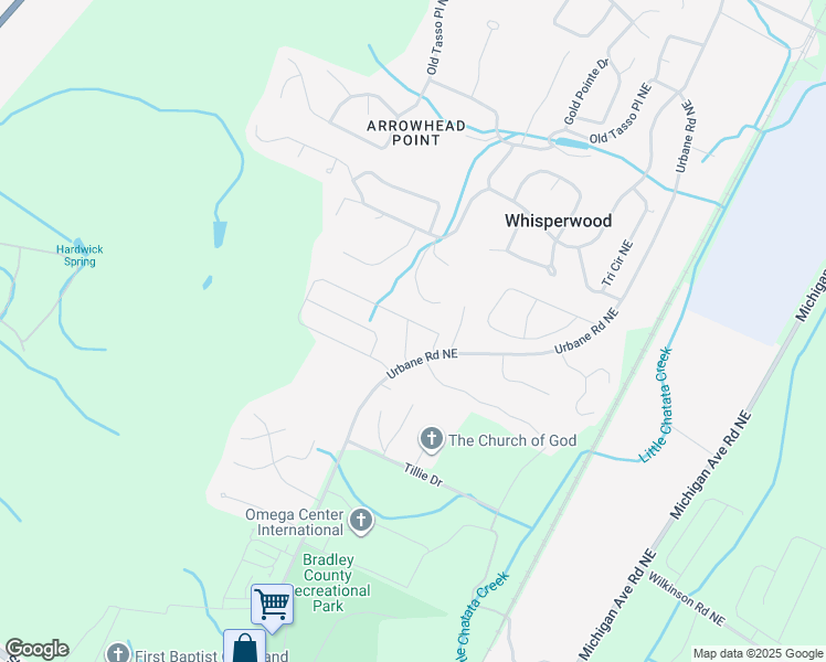 map of restaurants, bars, coffee shops, grocery stores, and more near 224 Bellingham Drive Northeast in Cleveland