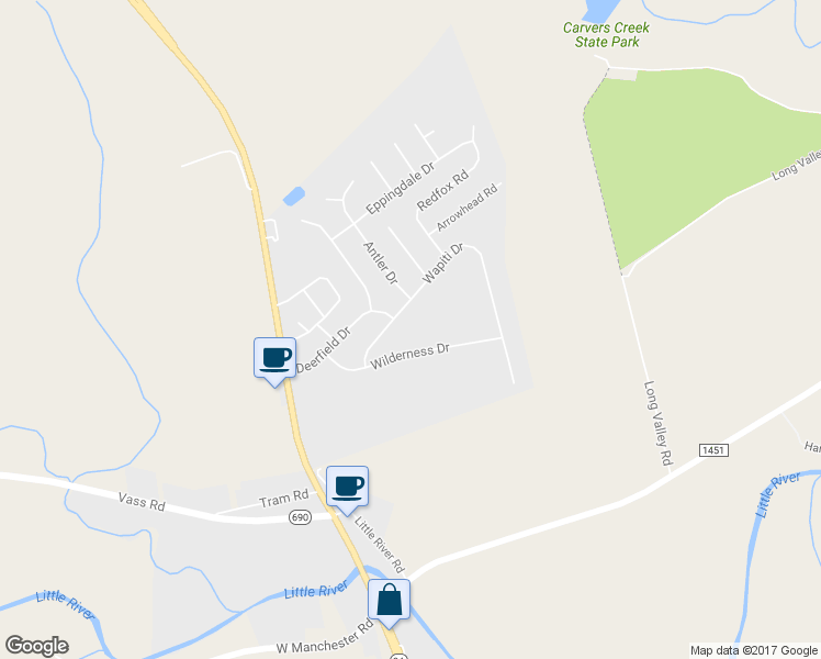 map of restaurants, bars, coffee shops, grocery stores, and more near 200 Wapiti Drive in Spring Lake