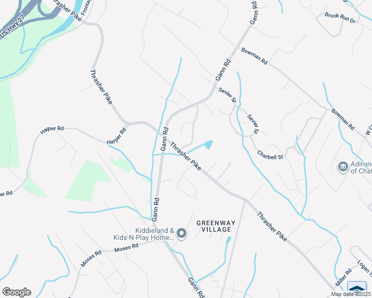 map of restaurants, bars, coffee shops, grocery stores, and more near 8111 Thornewood Drive in Middle Valley