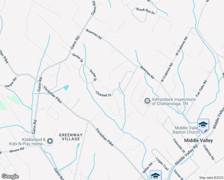 map of restaurants, bars, coffee shops, grocery stores, and more near 701 Charbell Street in Middle Valley