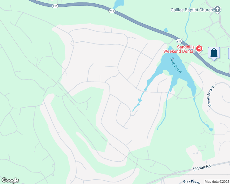 map of restaurants, bars, coffee shops, grocery stores, and more near 56 Pinewild Drive in Pinehurst
