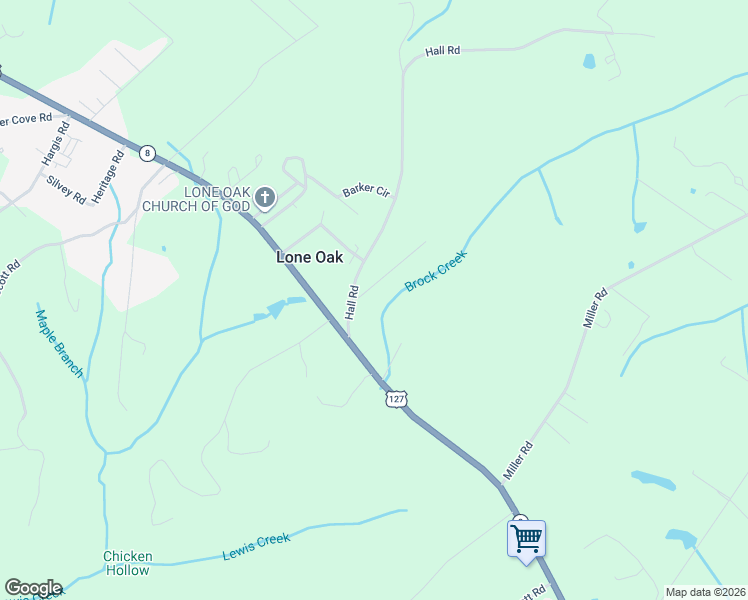map of restaurants, bars, coffee shops, grocery stores, and more near 52 Johnson Road in Signal Mountain