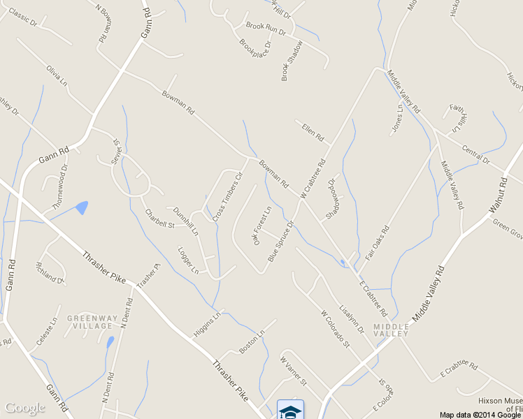 map of restaurants, bars, coffee shops, grocery stores, and more near 8321 Oak Forest Lane in Middle Valley