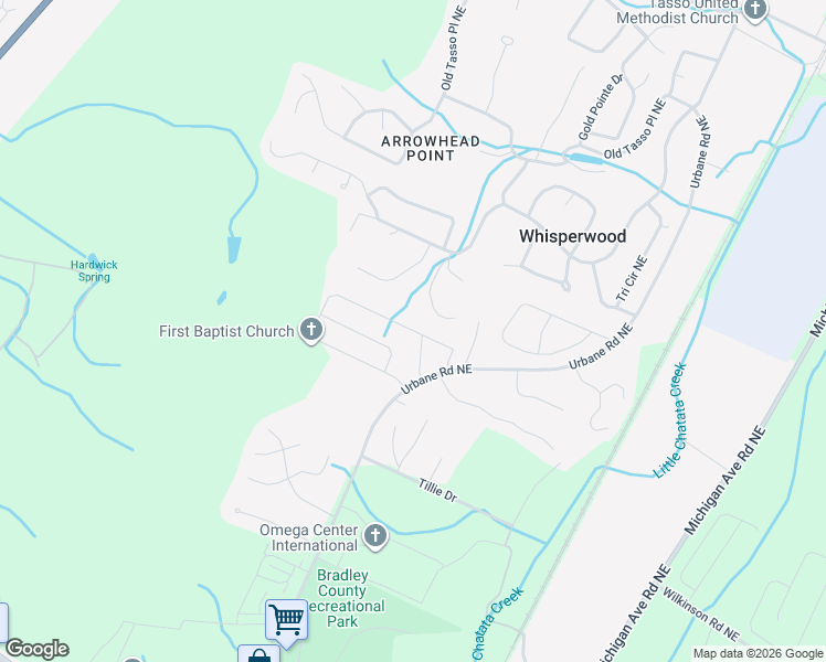 map of restaurants, bars, coffee shops, grocery stores, and more near 224 Bellingham Drive Northeast in Cleveland