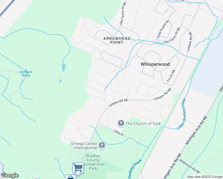 map of restaurants, bars, coffee shops, grocery stores, and more near 224 Bellingham Drive Northeast in Cleveland