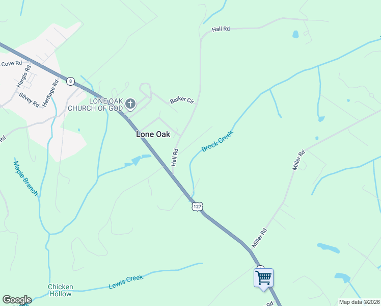 map of restaurants, bars, coffee shops, grocery stores, and more near 52 Johnson Road in Signal Mountain