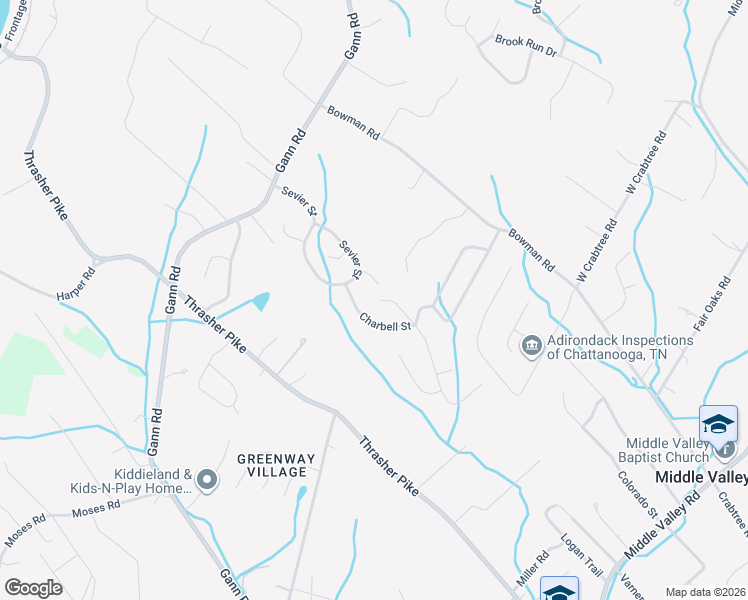 map of restaurants, bars, coffee shops, grocery stores, and more near 8514 Dunnhill Lane in Middle Valley