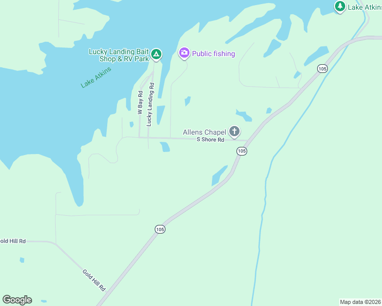 map of restaurants, bars, coffee shops, grocery stores, and more near 365 South Shore Road in Atkins