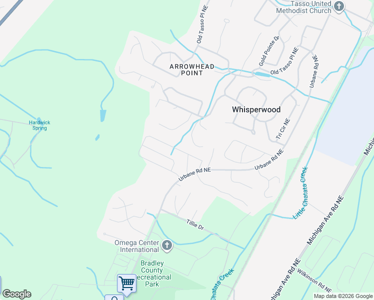 map of restaurants, bars, coffee shops, grocery stores, and more near 224 Bellingham Drive Northeast in Cleveland