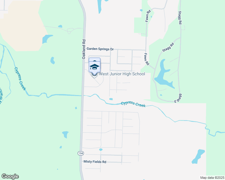 map of restaurants, bars, coffee shops, grocery stores, and more near 45 Dogwood Lane in Spring