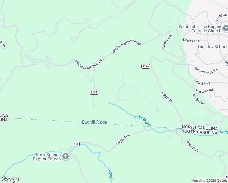 map of restaurants, bars, coffee shops, grocery stores, and more near 94 Cardinal Circle in Tryon