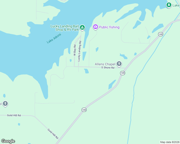 map of restaurants, bars, coffee shops, grocery stores, and more near 365 South Shore Road in Atkins