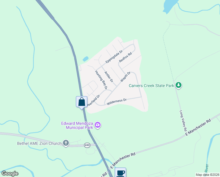 map of restaurants, bars, coffee shops, grocery stores, and more near 200 Wapiti Drive in Spring Lake